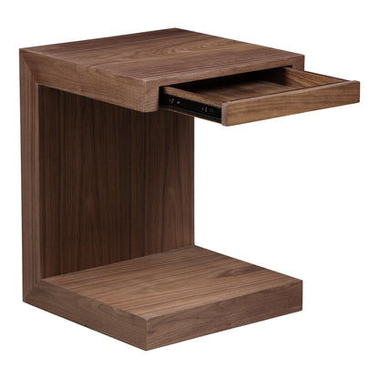 Zio Side Accent Table Walnut Brown