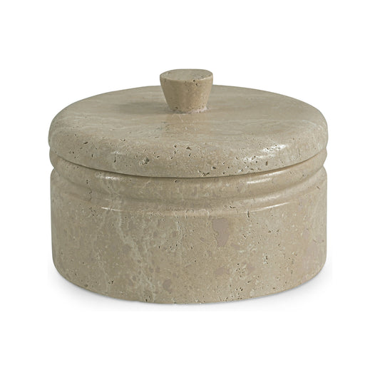 Valencia Round Travertine Box by Moe's Home