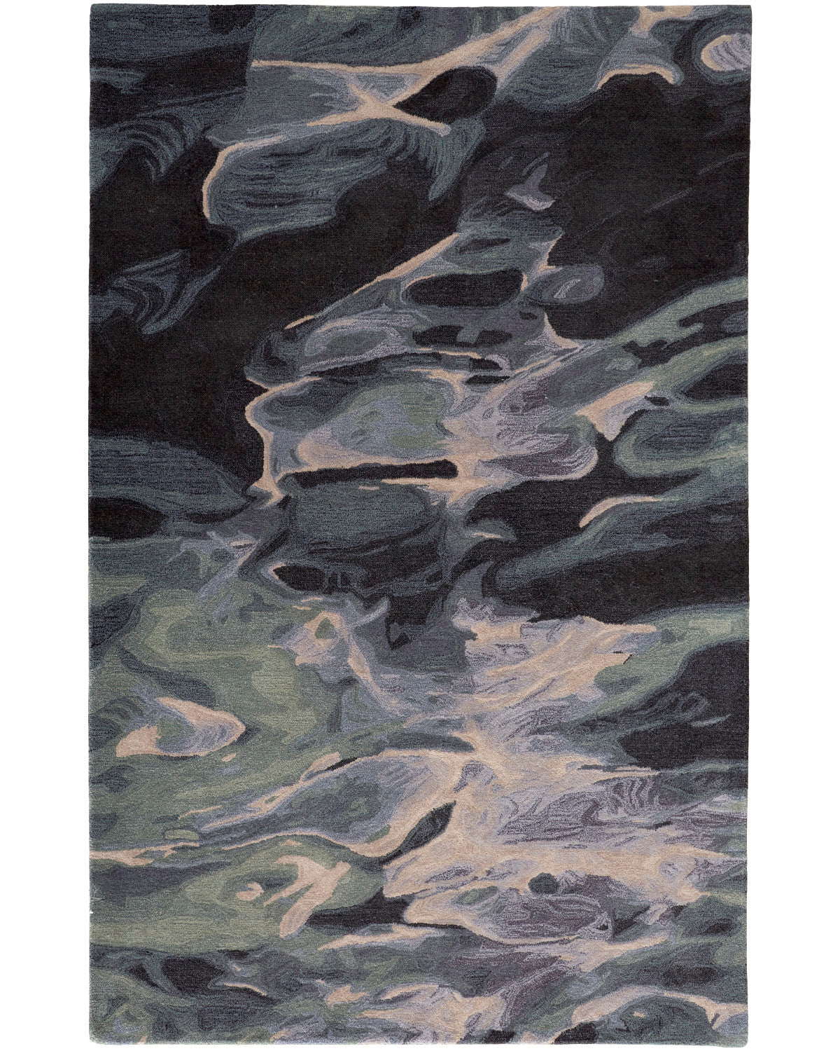 Amira 8635F Green/Blue Rug by Feizy