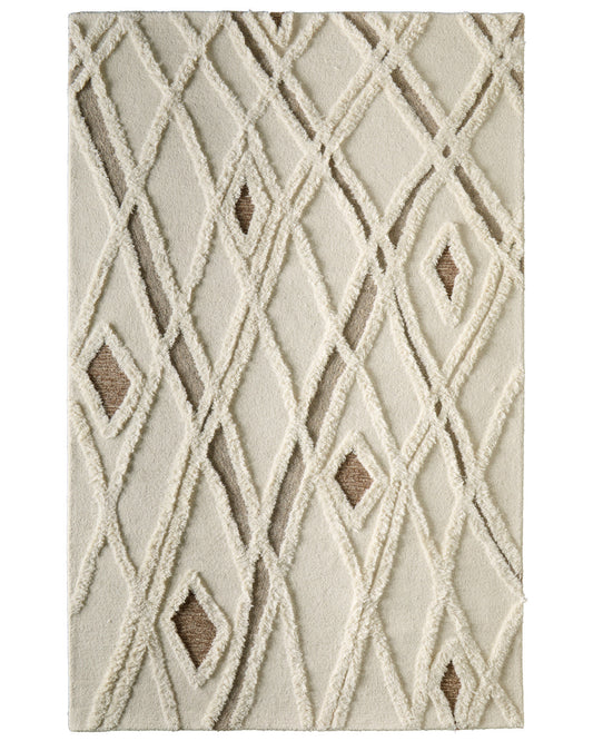 Anica 8008F Ivory/Brown Rug by Feizy