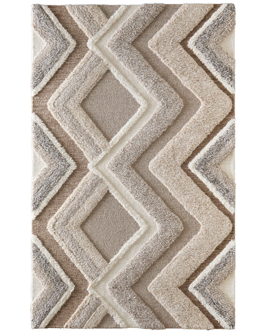 Anica 8A96F Light Brown/Beige Rug by Feizy