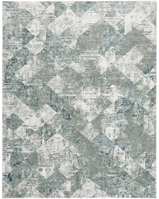 Atwell 3868F Green/Multi Rug by Feizy