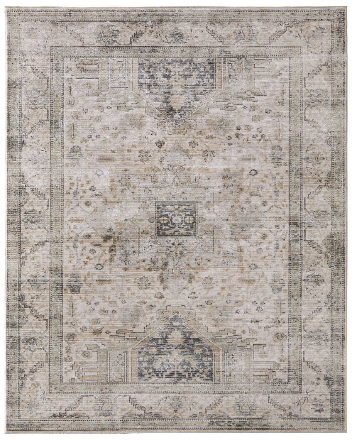 Augustine 39TVF Beige/Green Rug by Feizy