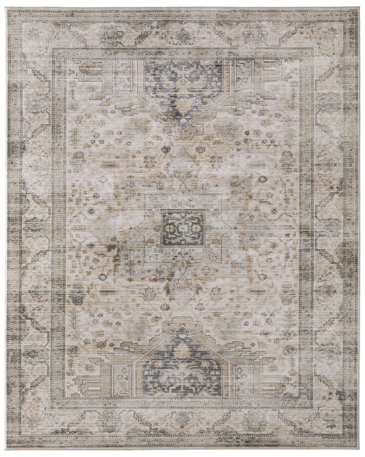 Augustine 39TVF Beige/Green Rug by Feizy