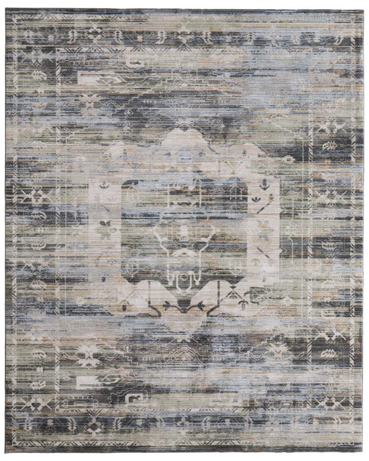 Augustine 39U0F Green/Multi Rug by Feizy