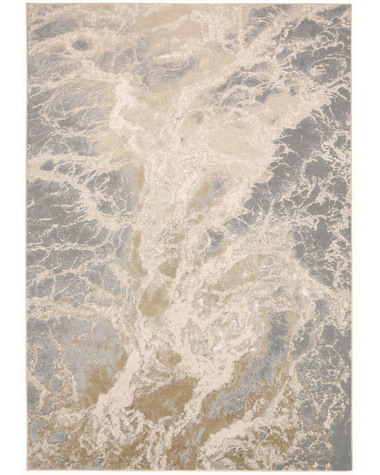 Aura 3563F Beige/Gray Rug by Feizy