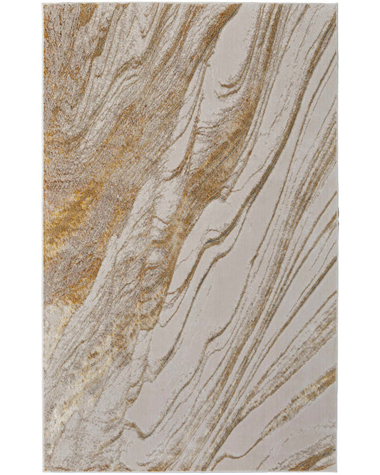 Aura 39LLF Ivory/Gold Rug by Feizy