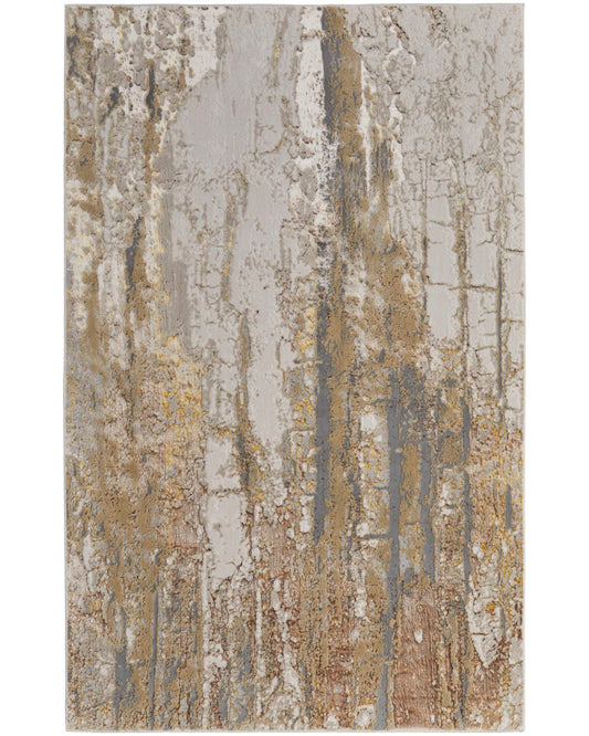 Aura 39LMF Gold/Ivory Rug by Feizy