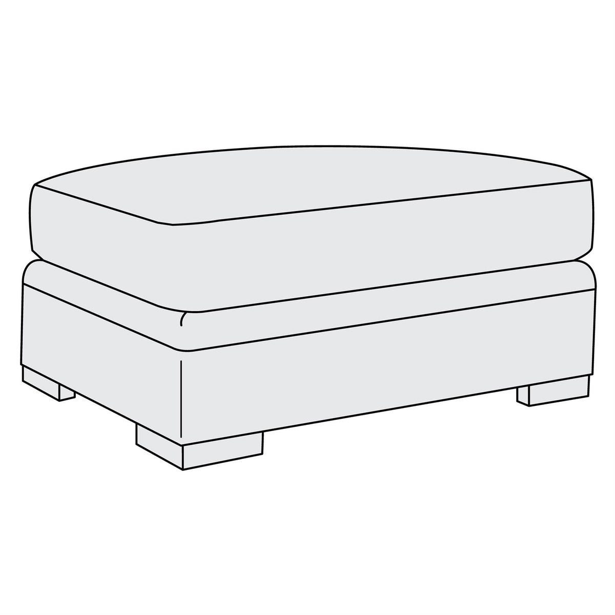 Fairfax Fabric Ottoman (B1671) by Bernhardt