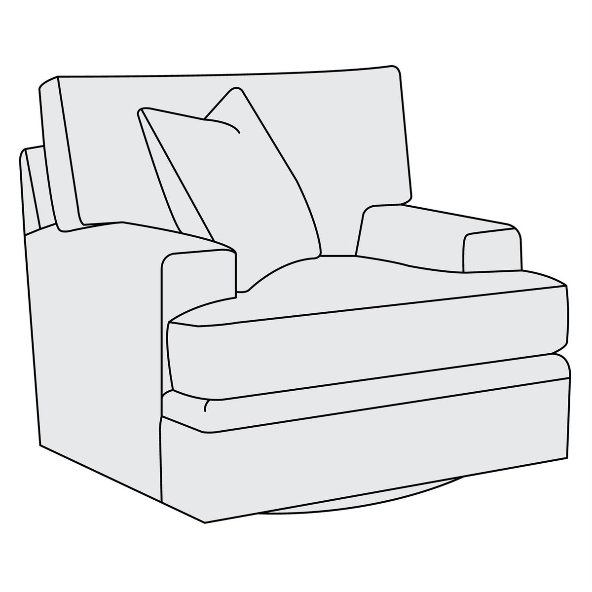 Fairfax Fabric Swivel Chair (B1672S) by Bernhardt