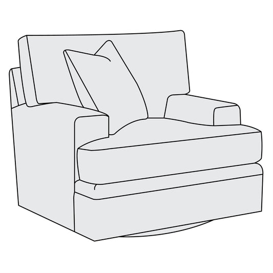 Fairfax Fabric Swivel Chair (B1672S) by Bernhardt