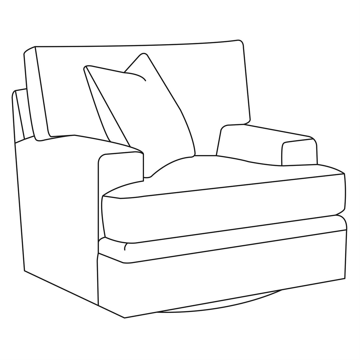 Fairfax Fabric Swivel Chair (B1672SA) by Bernhardt