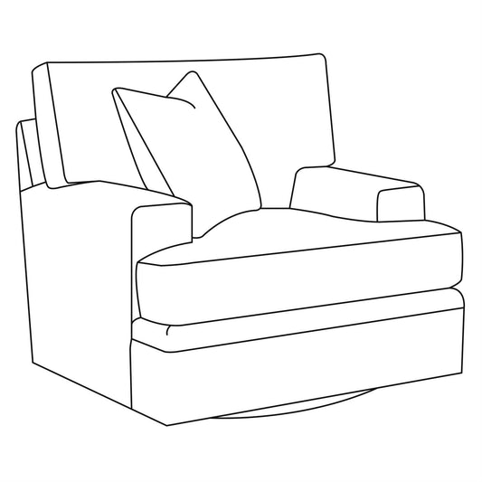 Fairfax Fabric Swivel Chair (B1672SA) by Bernhardt