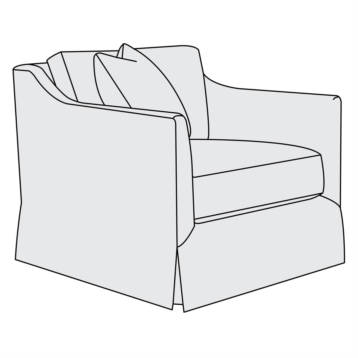 Langley Fabric Swivel Chair (B1722S) by Bernhardt