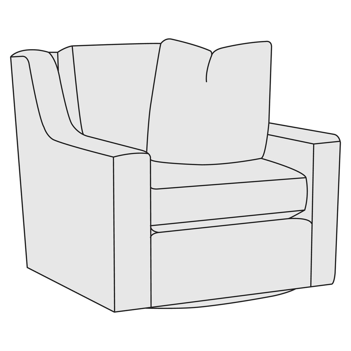 Germain Fabric Swivel Chair (B2662SP) by Bernhardt