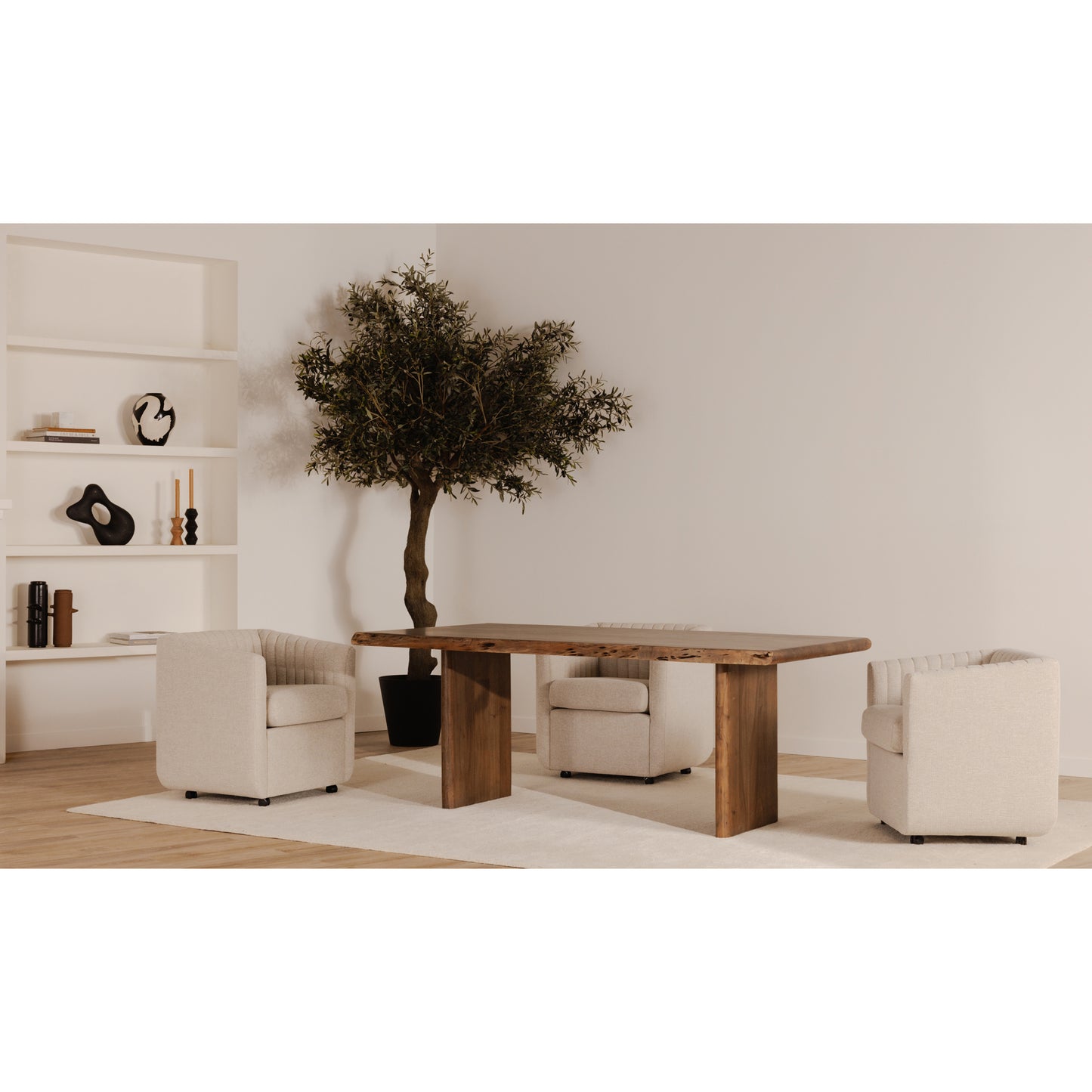 Lila Large Dining Table Brown by Moe's Home