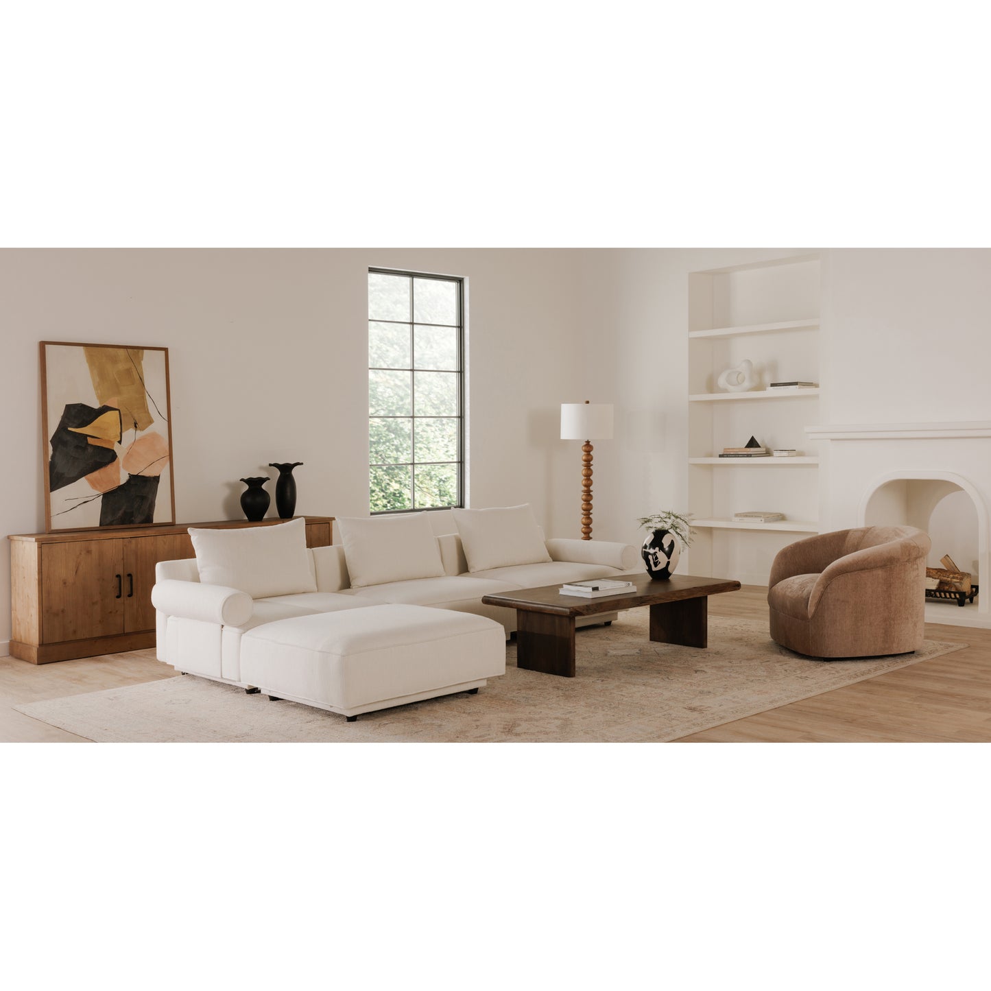 Lila Coffee Table Brown by Moe's Home