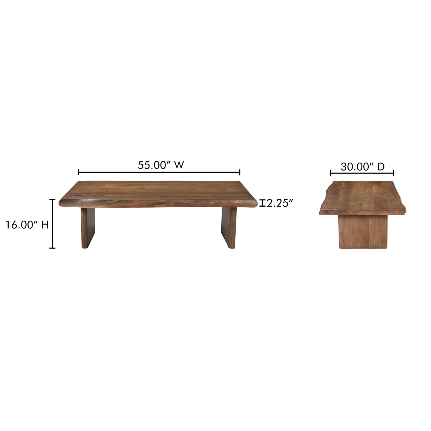 Lila Coffee Table Brown by Moe's Home