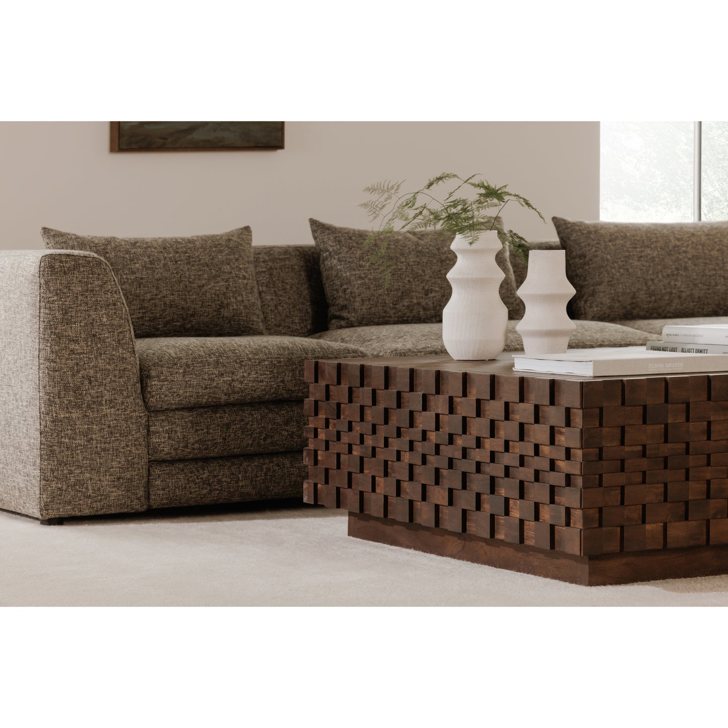 Easton Storage Coffee Table Brown by Moe's Home