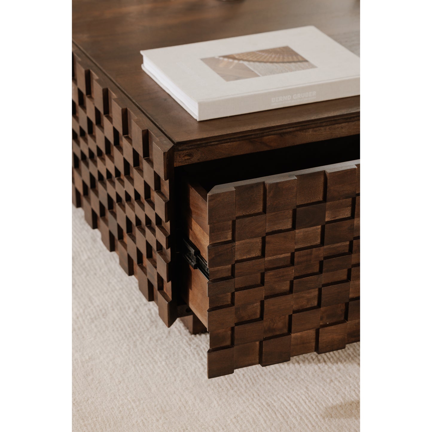 Easton Storage Coffee Table Brown by Moe's Home