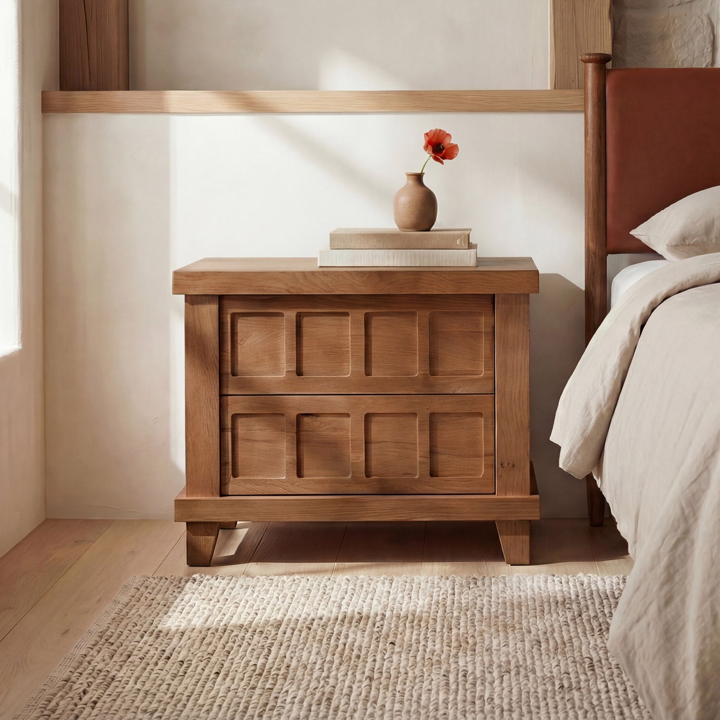 Enya Nightstand Red by Moe's Home