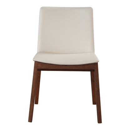 Deco Dining Chair Cream White PVC - Set Of Two