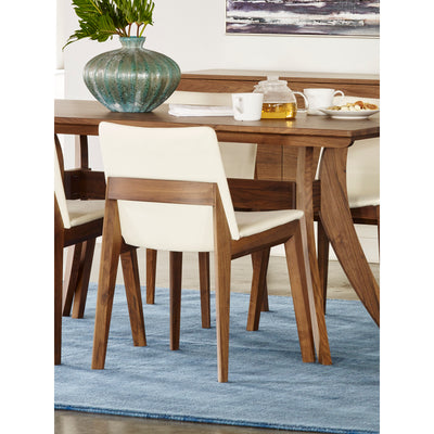 Deco Dining Chair Cream White PVC - Set Of Two by Moe's Home