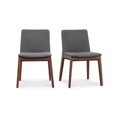 Deco Dining Chair Dark Grey   Set Of Two | Grey