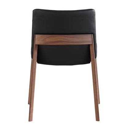 Deco Dining Chair Ebony PVC - Set Of Two