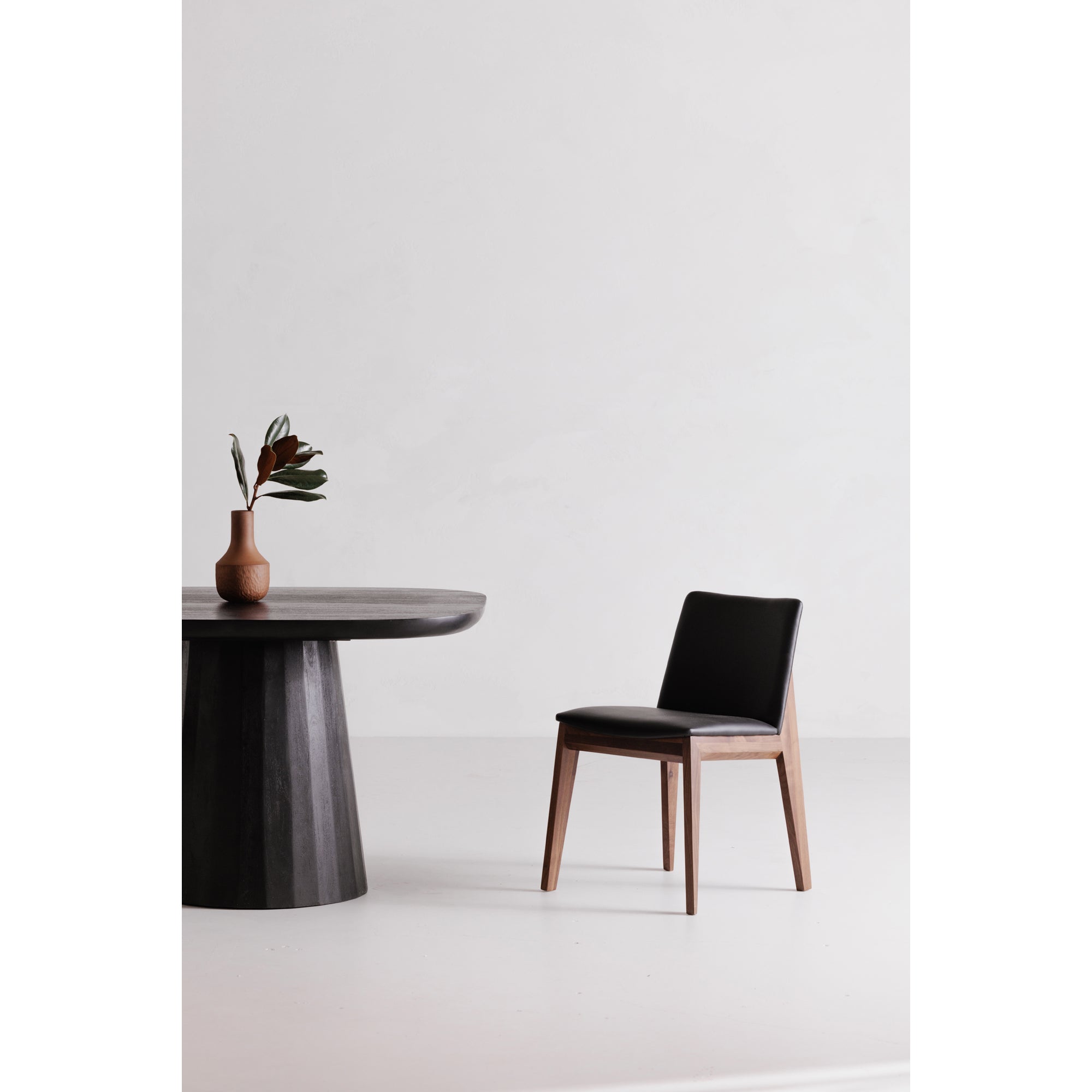 Deco Dining Chair Ebony PVC - Set Of Two