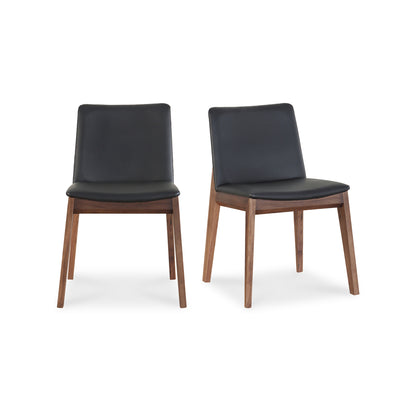 Deco Dining Chair Ebony PVC - Set Of Two | Black