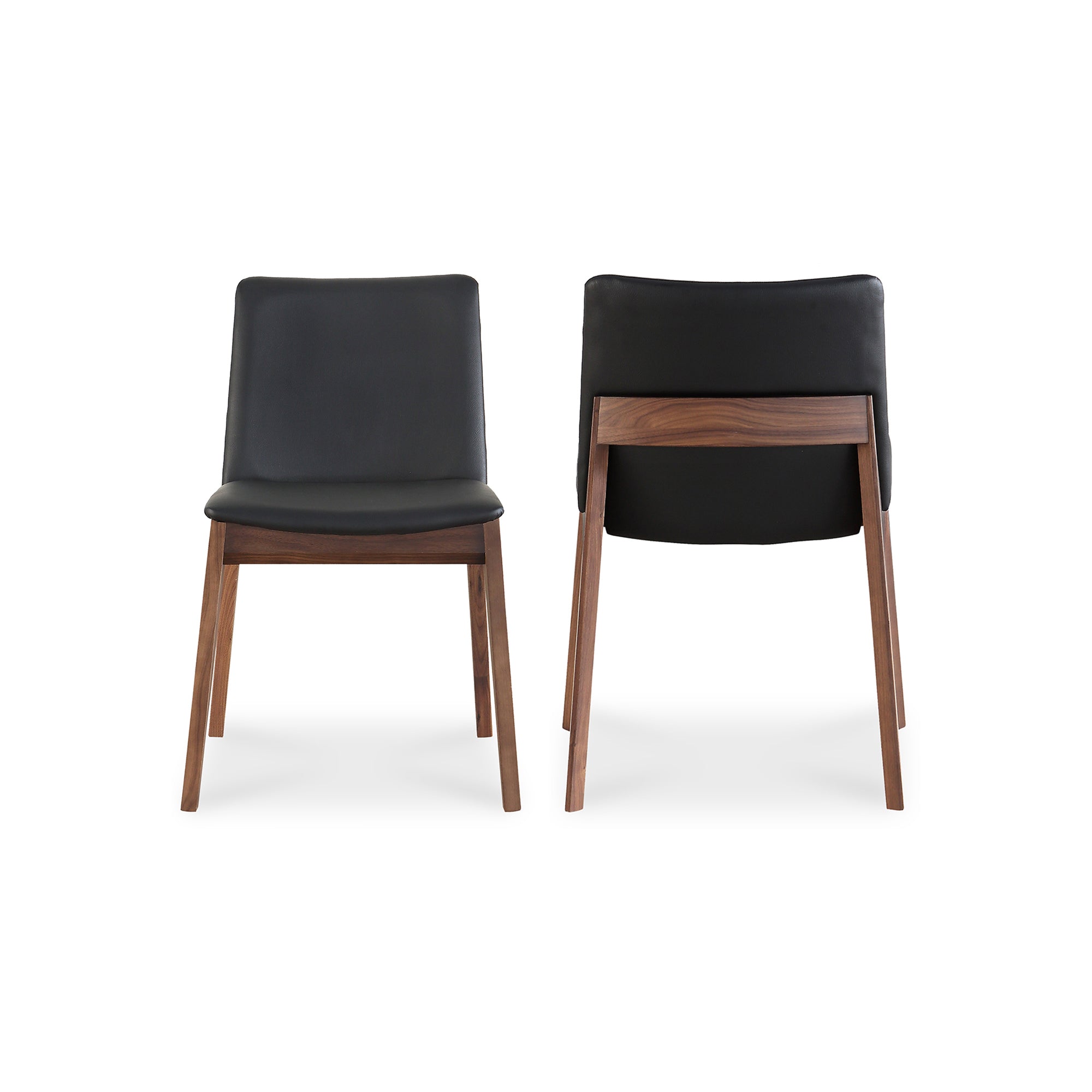 Deco Dining Chair Ebony PVC - Set Of Two