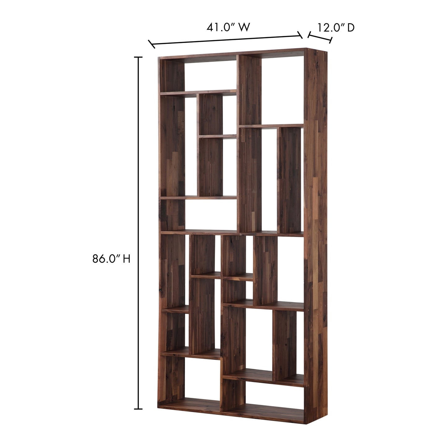 Redemption Shelf Walnut Brown by Moe's Home