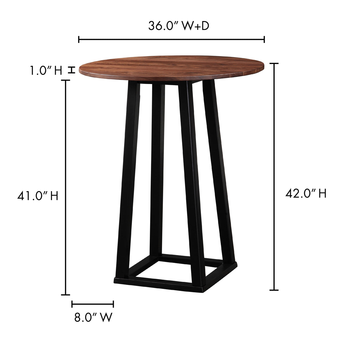Tri-Mesa Bar Table Brown by Moe's Home