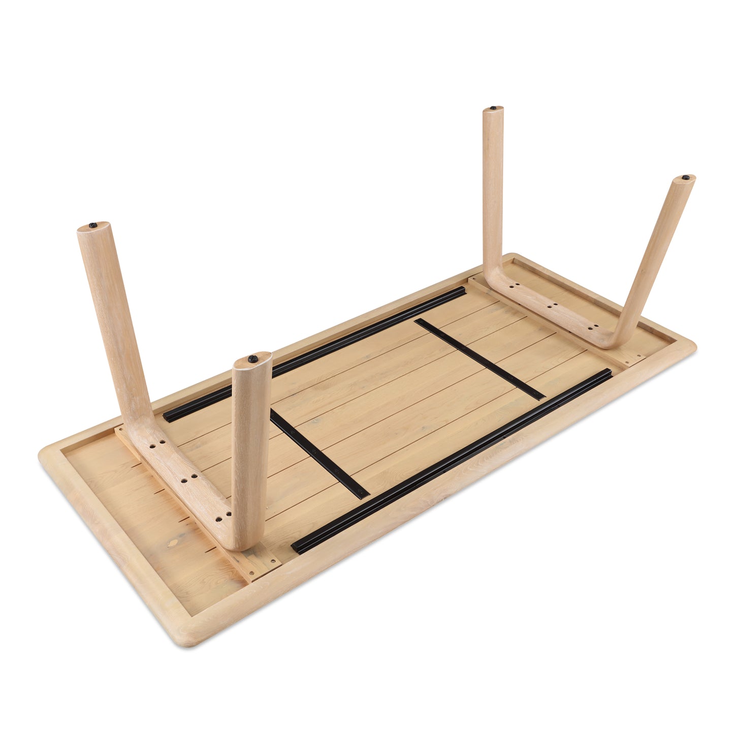 Malibu Dining Table Natural Oak by Moe's Home