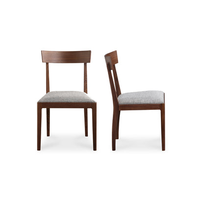Leone Dining Chair Walnut Brown - Set Of Two | Brown