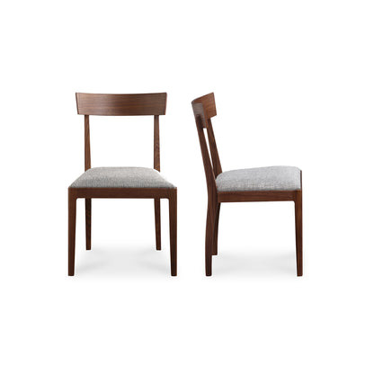 Leone Dining Chair Walnut Brown   Set Of Two | Brown