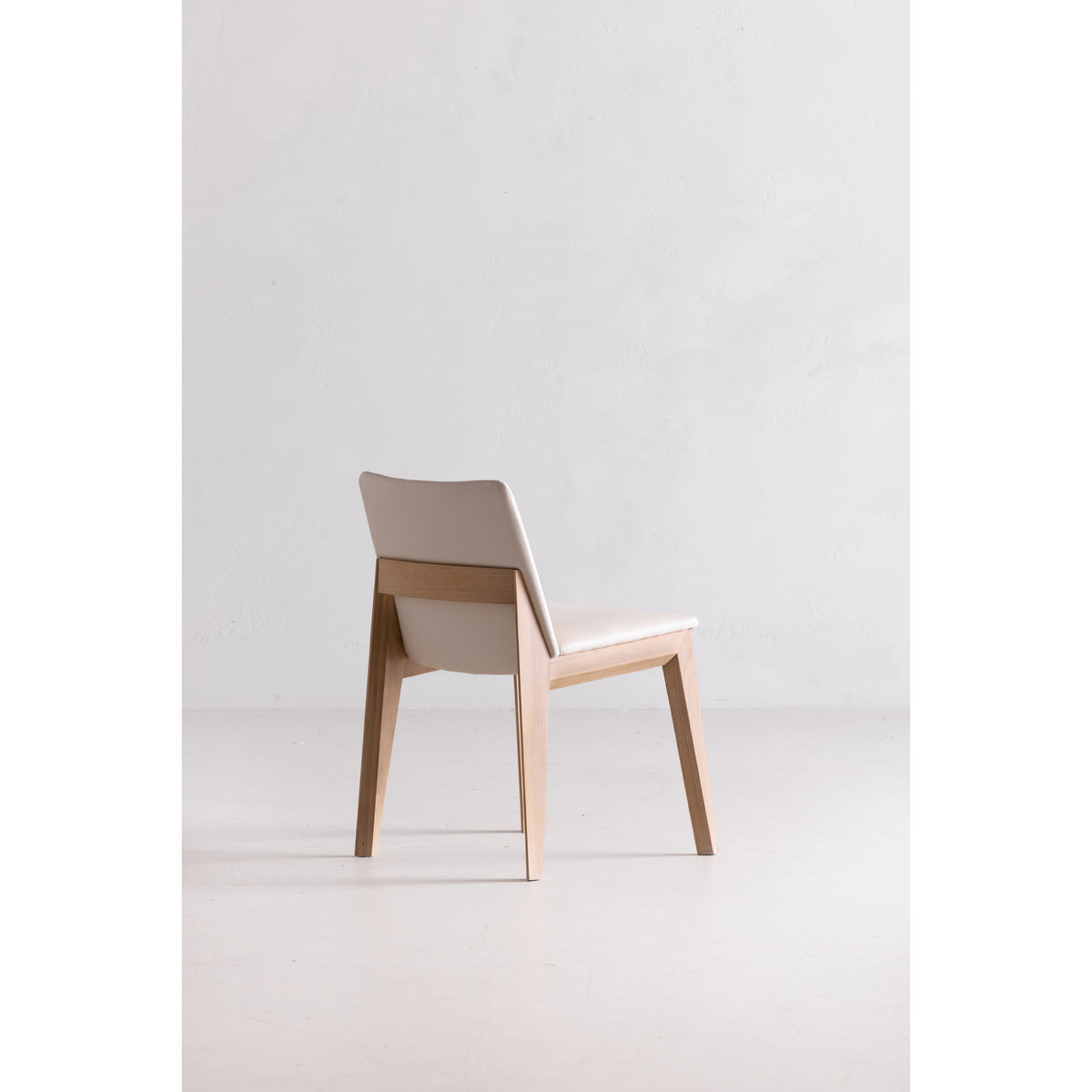 Deco Oak Dining Chair Cream White PVC - Set Of Two by Moe's Home