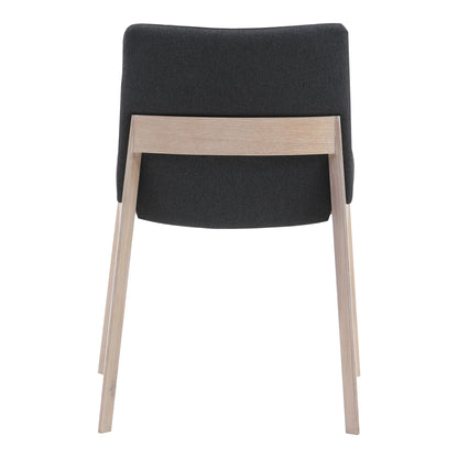 Deco Oak Dining Chair Dark Grey - Set Of Two