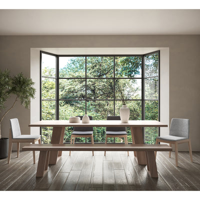 Deco Oak Dining Chair Light Grey - Set Of Two by Moe's Home