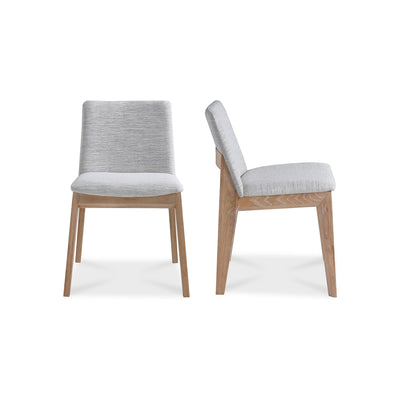 Deco Oak Dining Chair Light Grey   Set Of Two | Grey