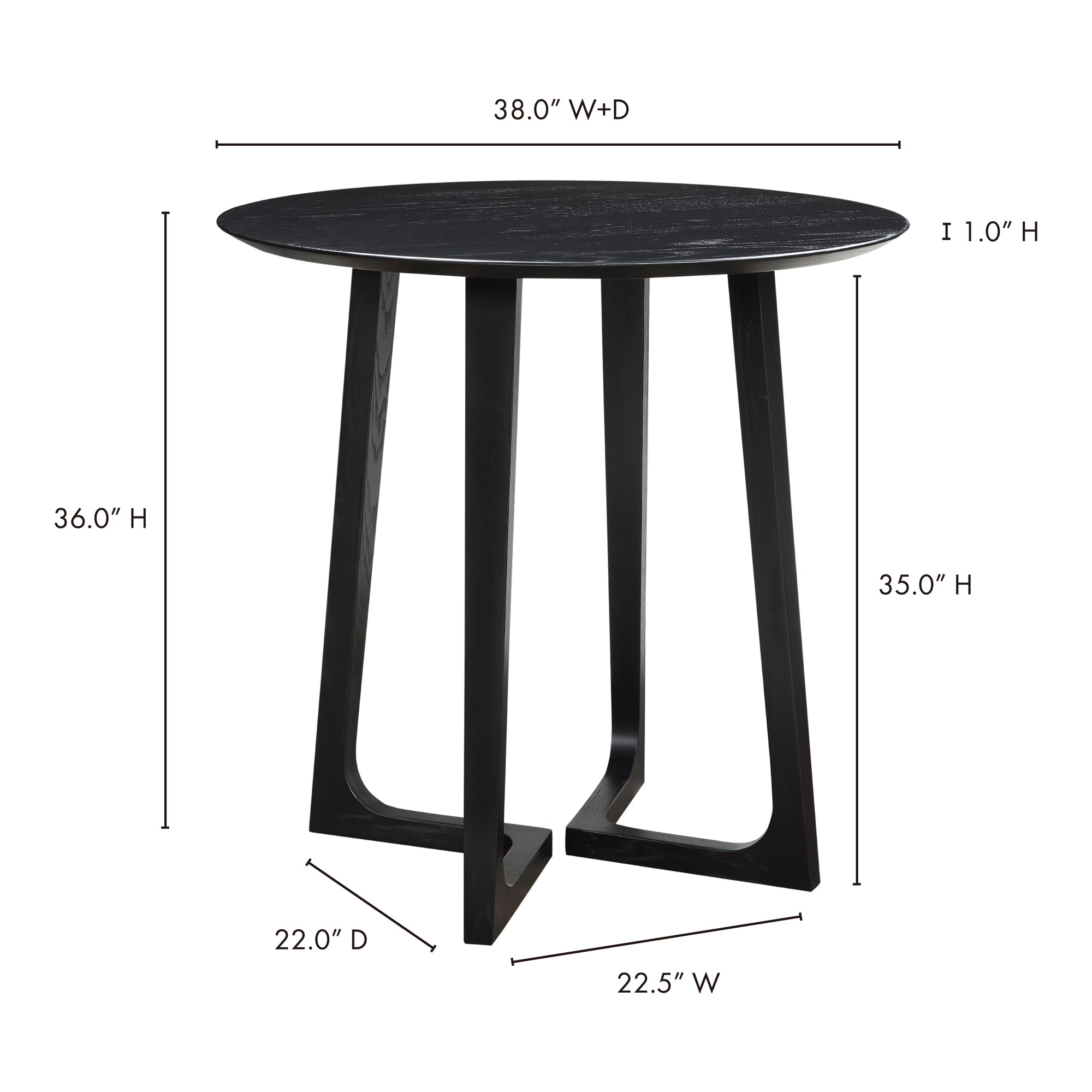 Godenza Counter Table Black