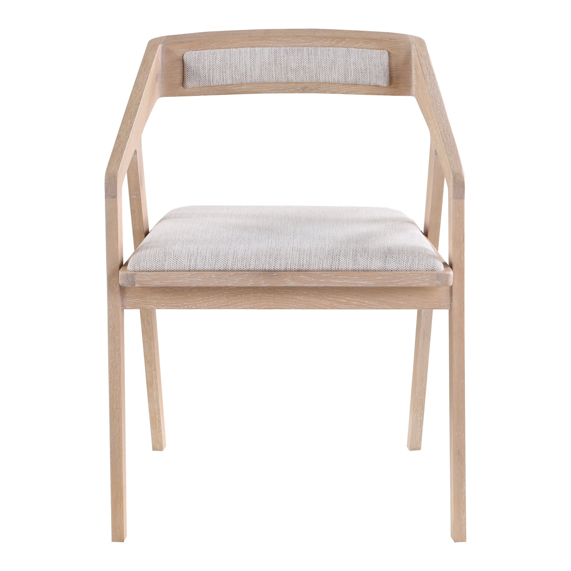 Padma Oak Arm Chair Light Grey | Grey