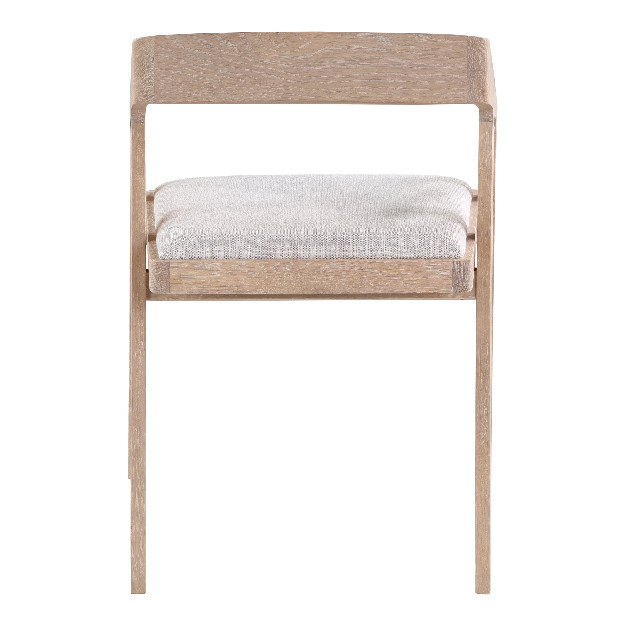 Padma Oak Arm Chair Light Grey