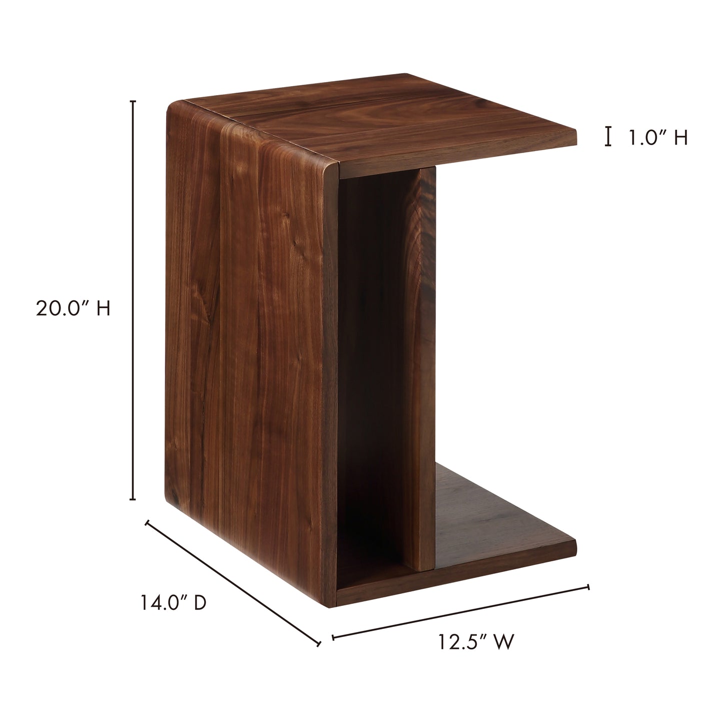 Hiroki Accent Table Brown by Moe's Home