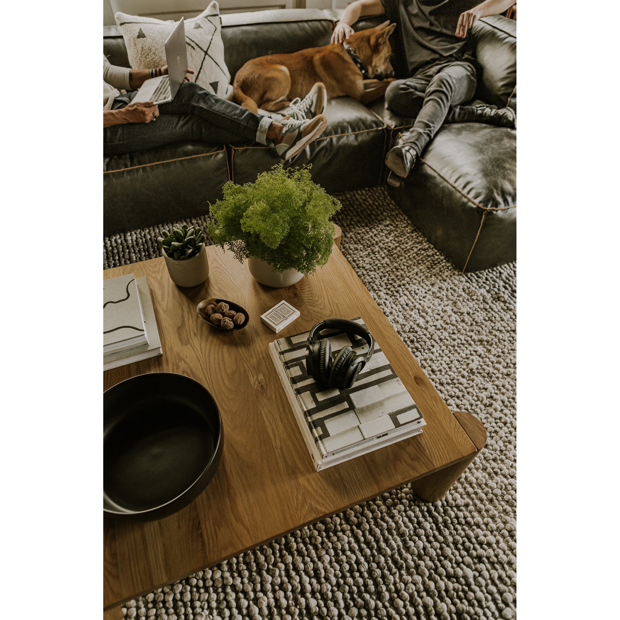 Post Coffee Table White Oak