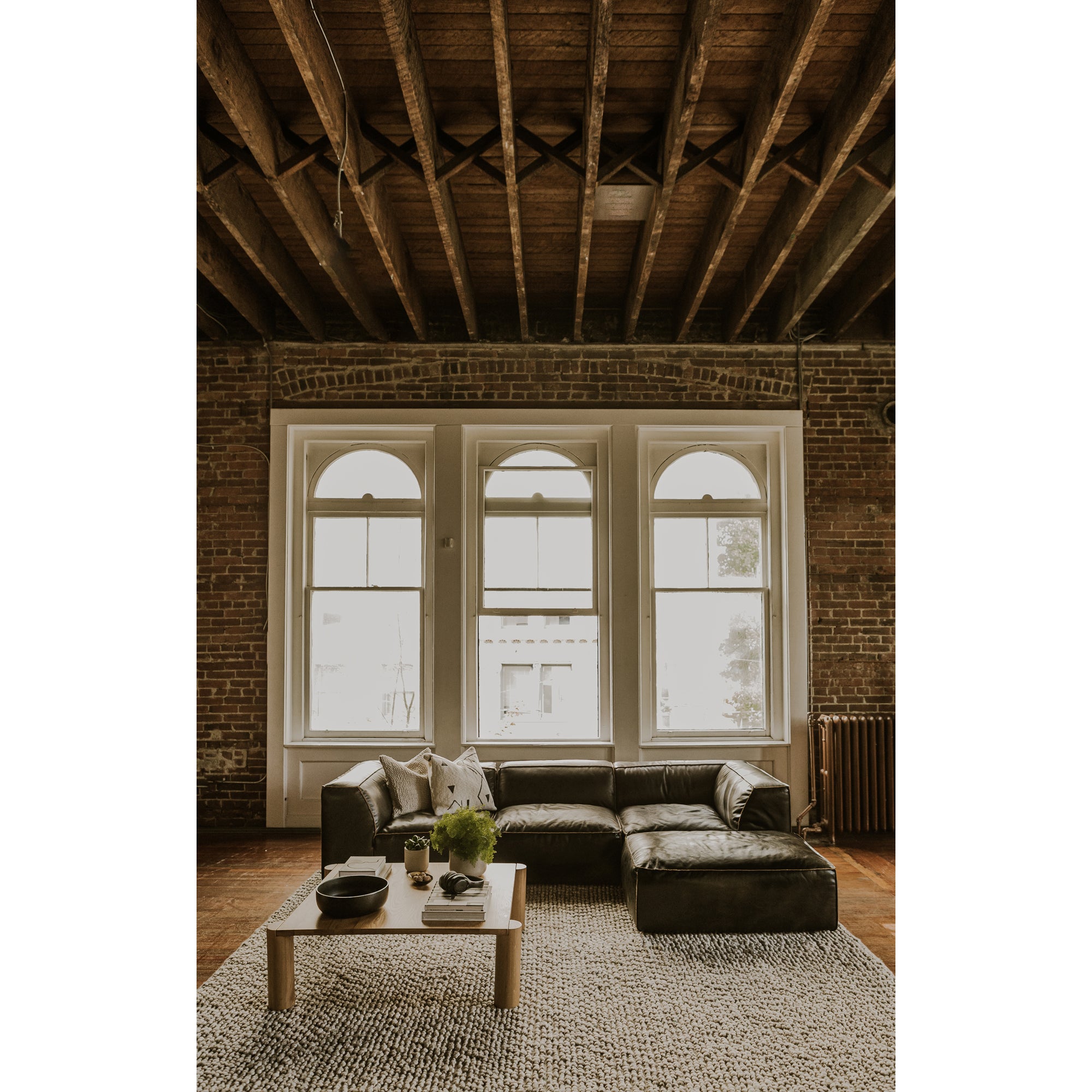 Post Coffee Table White Oak