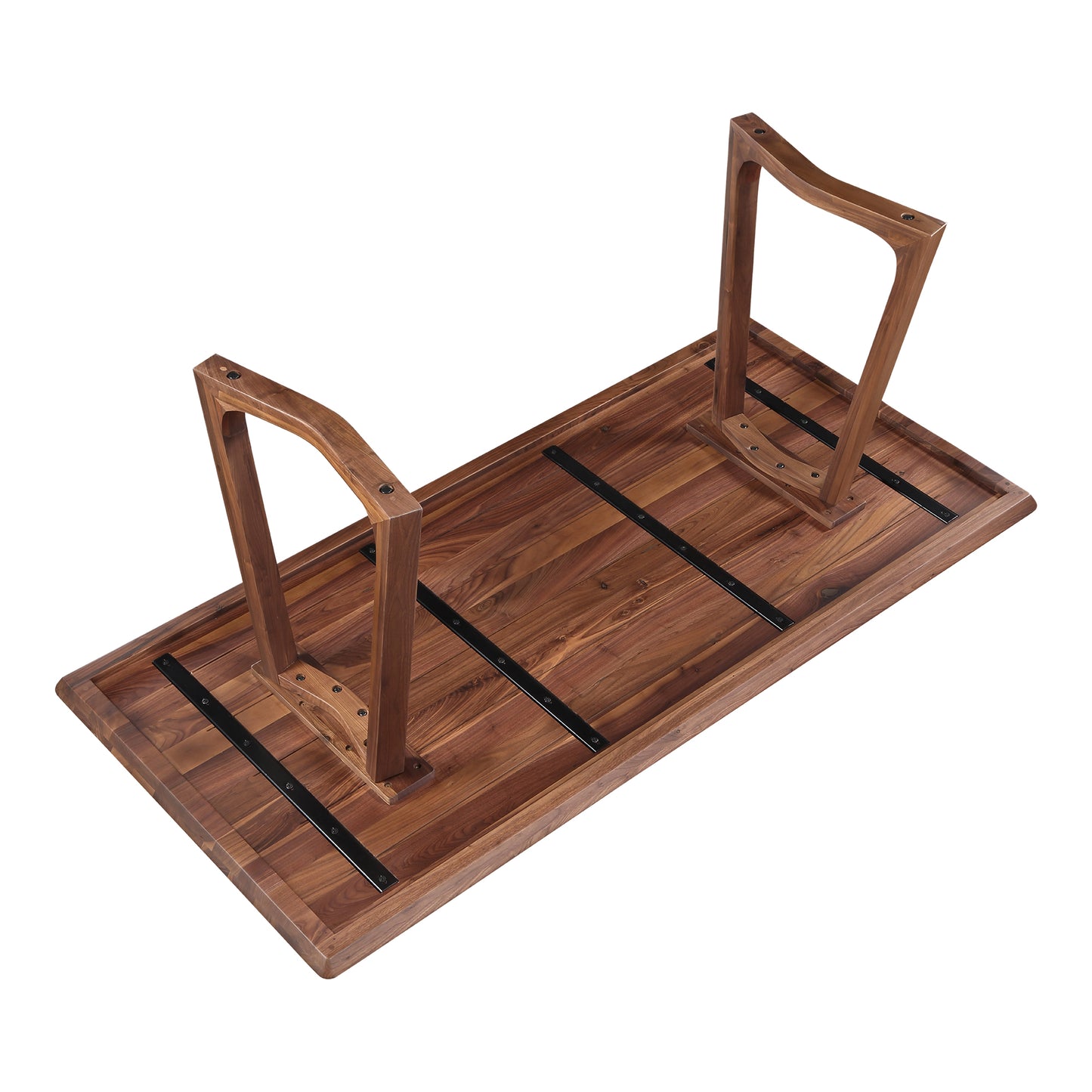 Silas Dining Table Walnut Brown by Moe's Home