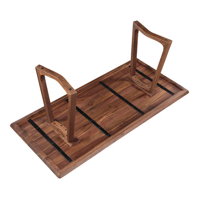 Silas Dining Table Walnut Brown by Moe's Home
