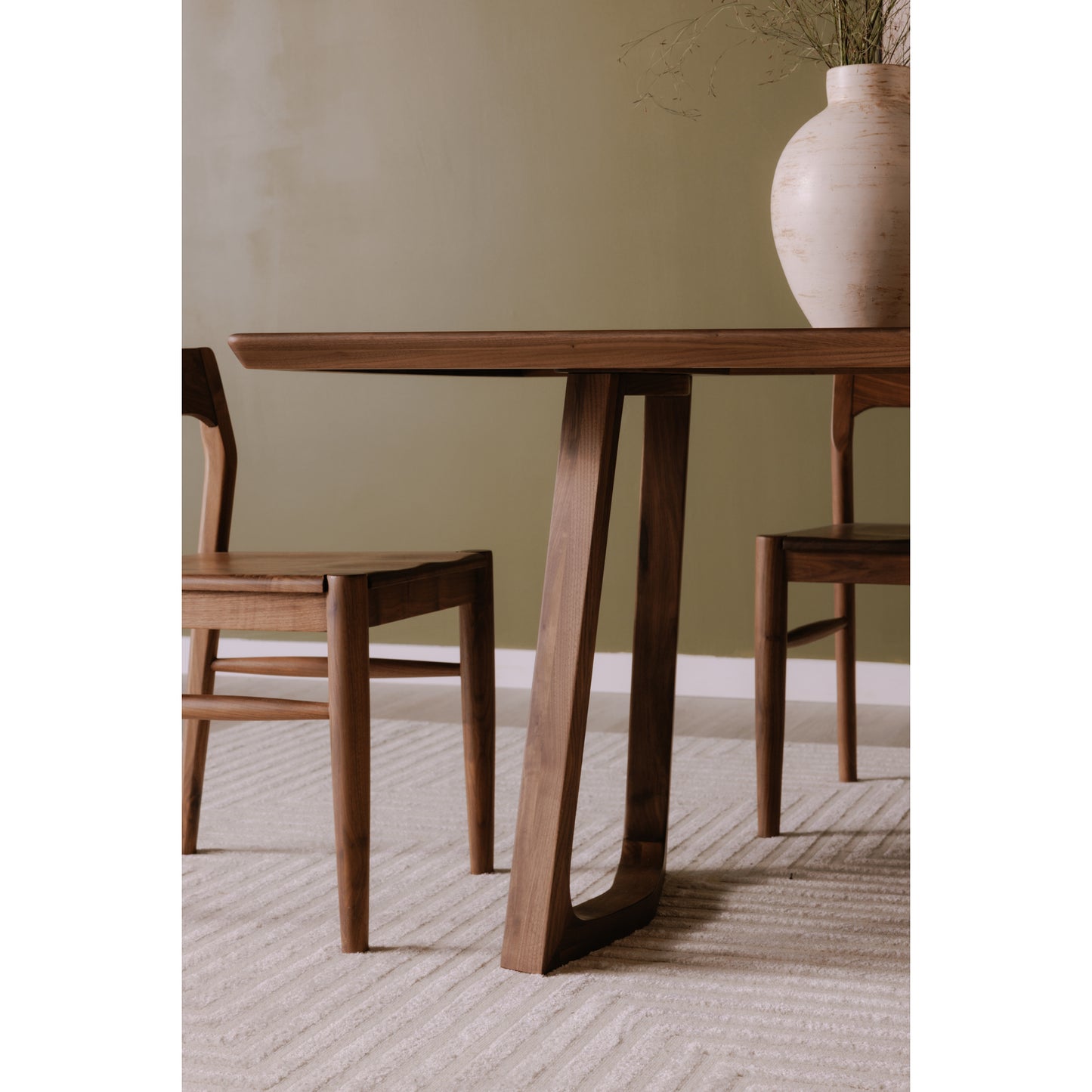 Silas Dining Table Walnut Brown by Moe's Home